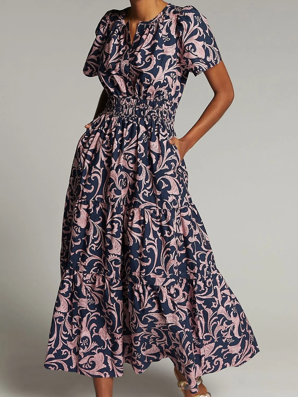 Anthropologie Women’s Boho Somerset Printed Maxi Dress Size Medium